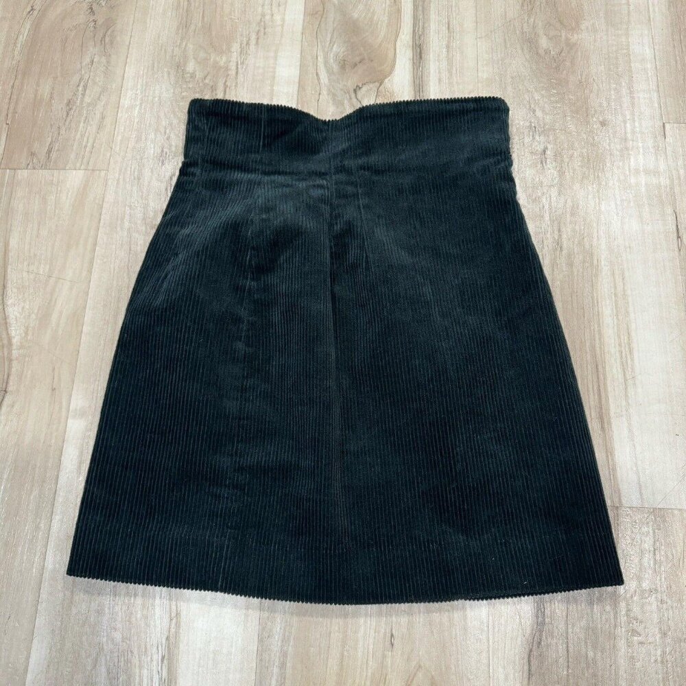 & Other Stories‎ Paris Atelier Green Skirt Size 2 Velvet Velour  Preppy Work